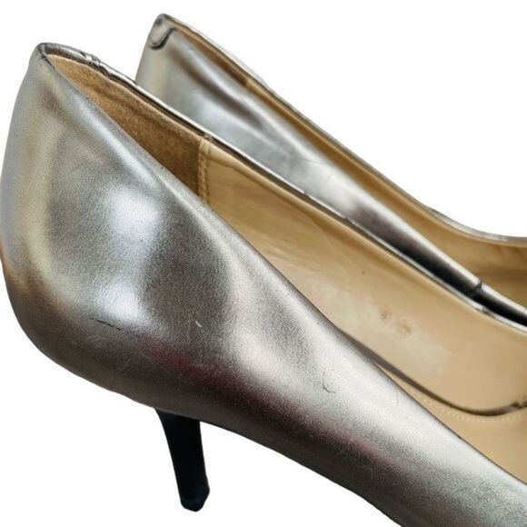 COACH Bowery Gunmetal Pointed Toe Heels - Picture 12 of 15